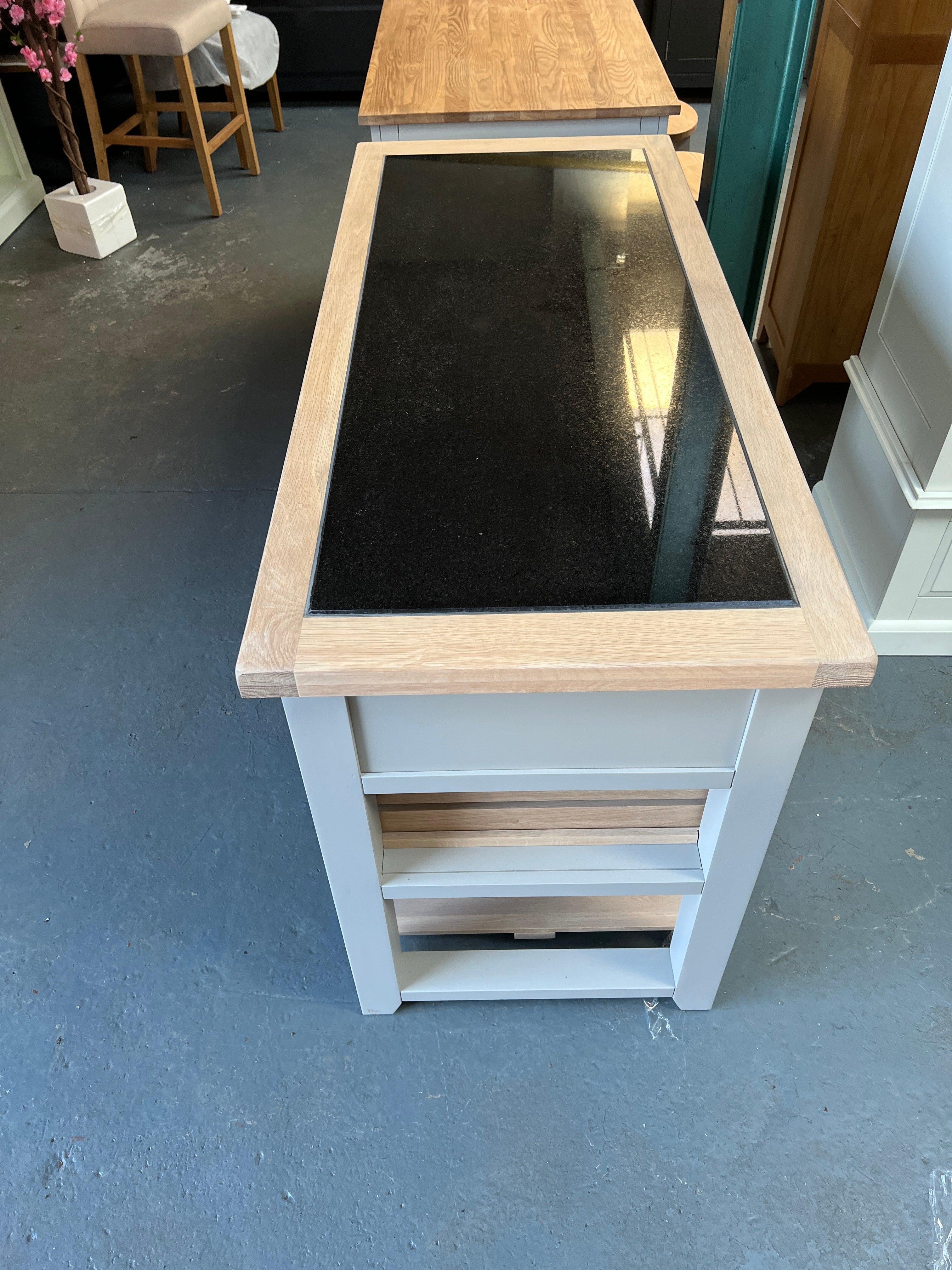 Dove Grey Kitchen Island furniture delivered 