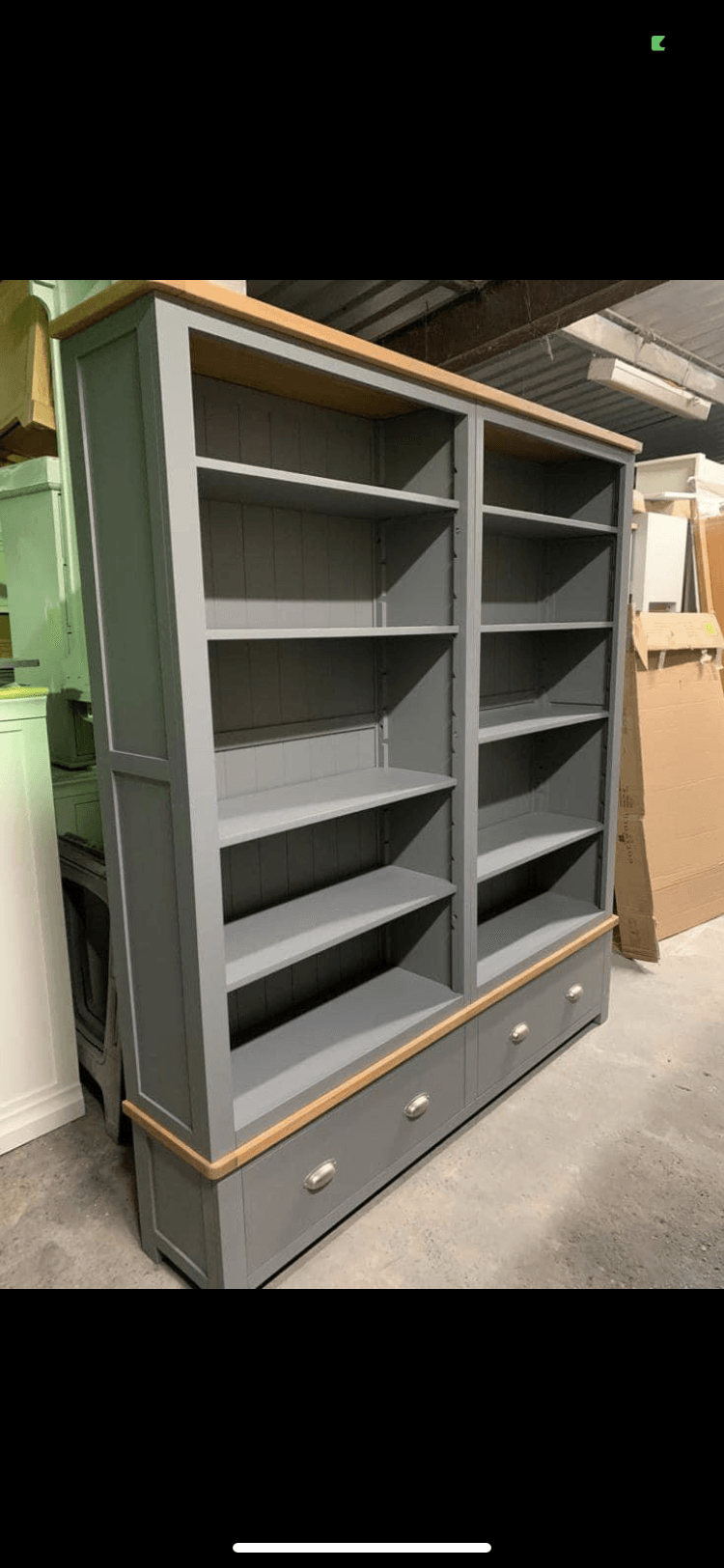 Sussex Storm Grey Grand Bookcase Quality Furniture Clearance Ltd