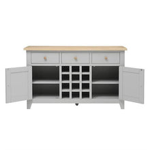 Load image into Gallery viewer, Chester Dove Grey Large Sideboard With Wine Rack Quality Furniture Clearance Ltd
