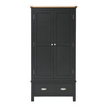 Load image into Gallery viewer, Simply Cotswold Charcoal Double Wardrobe with Drawer Quality Furniture Clearance Ltd
