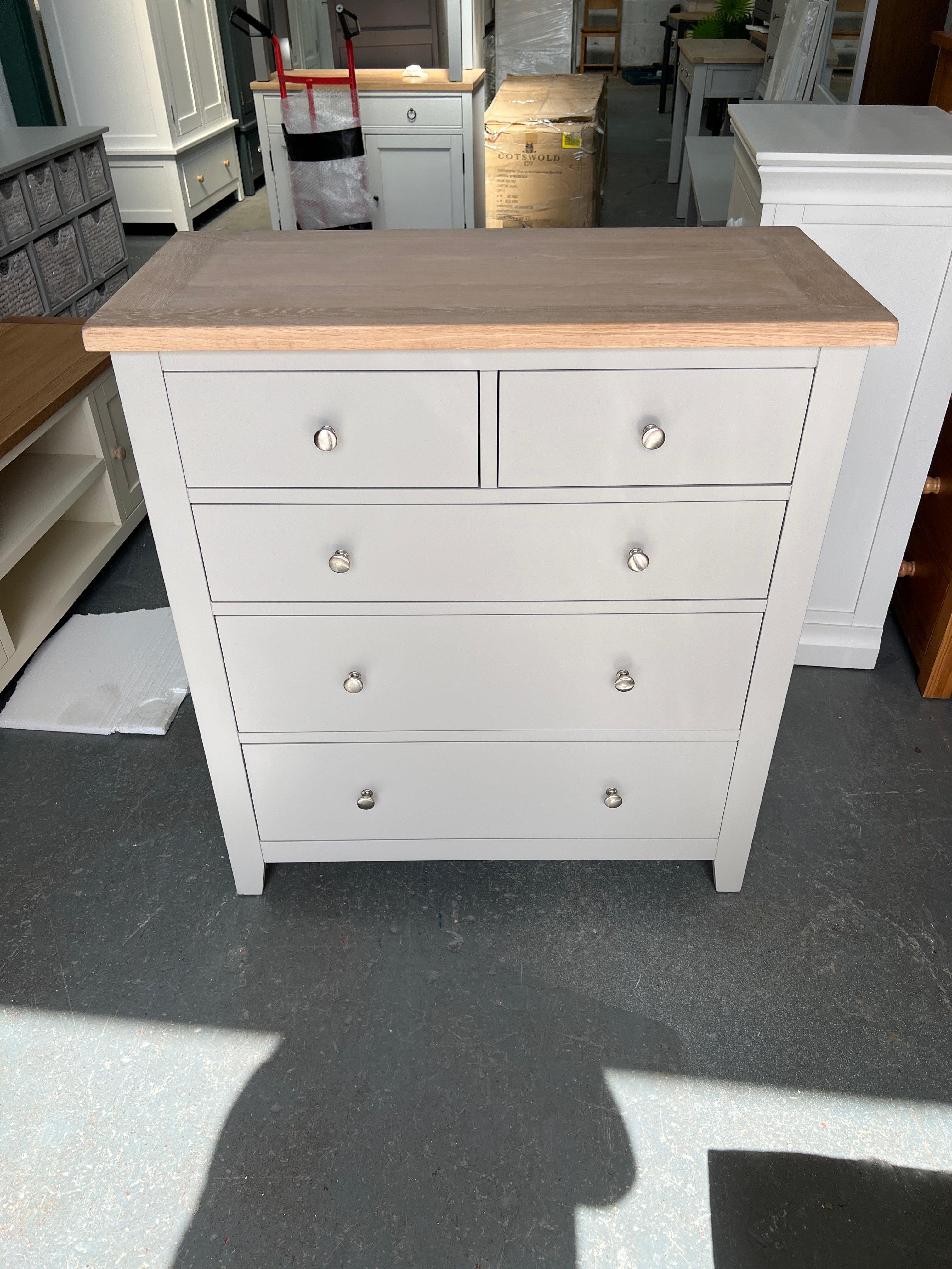 Chester Dove Grey 2+3 Chest of Drawers furniture delivered 