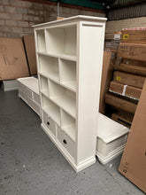 Load image into Gallery viewer, Stow Warm White Large Bookcase with Drawers Quality Furniture Clearance Ltd

