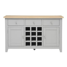 Load image into Gallery viewer, Chester Dove Grey Large Sideboard With Wine Rack Quality Furniture Clearance Ltd
