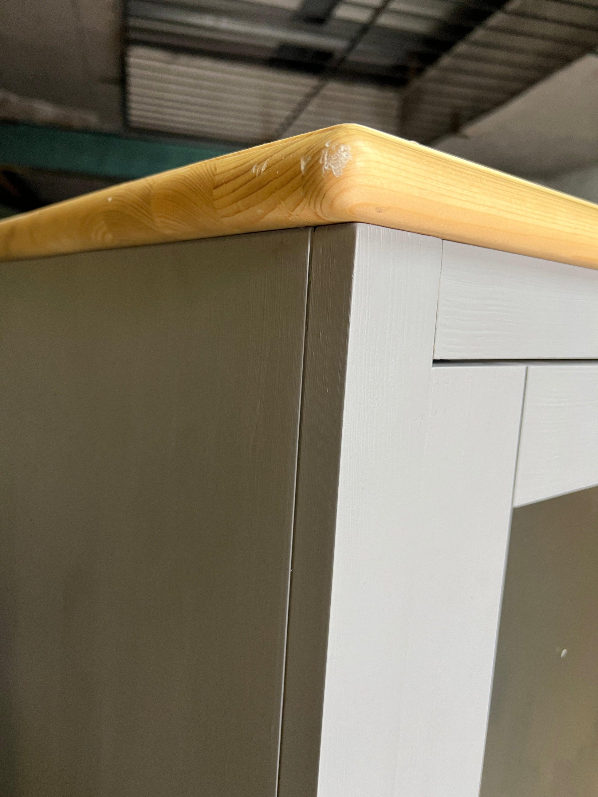 PAINSWICK STORM GREY Narrow Farmhouse Larder Quality Furniture Clearance Ltd