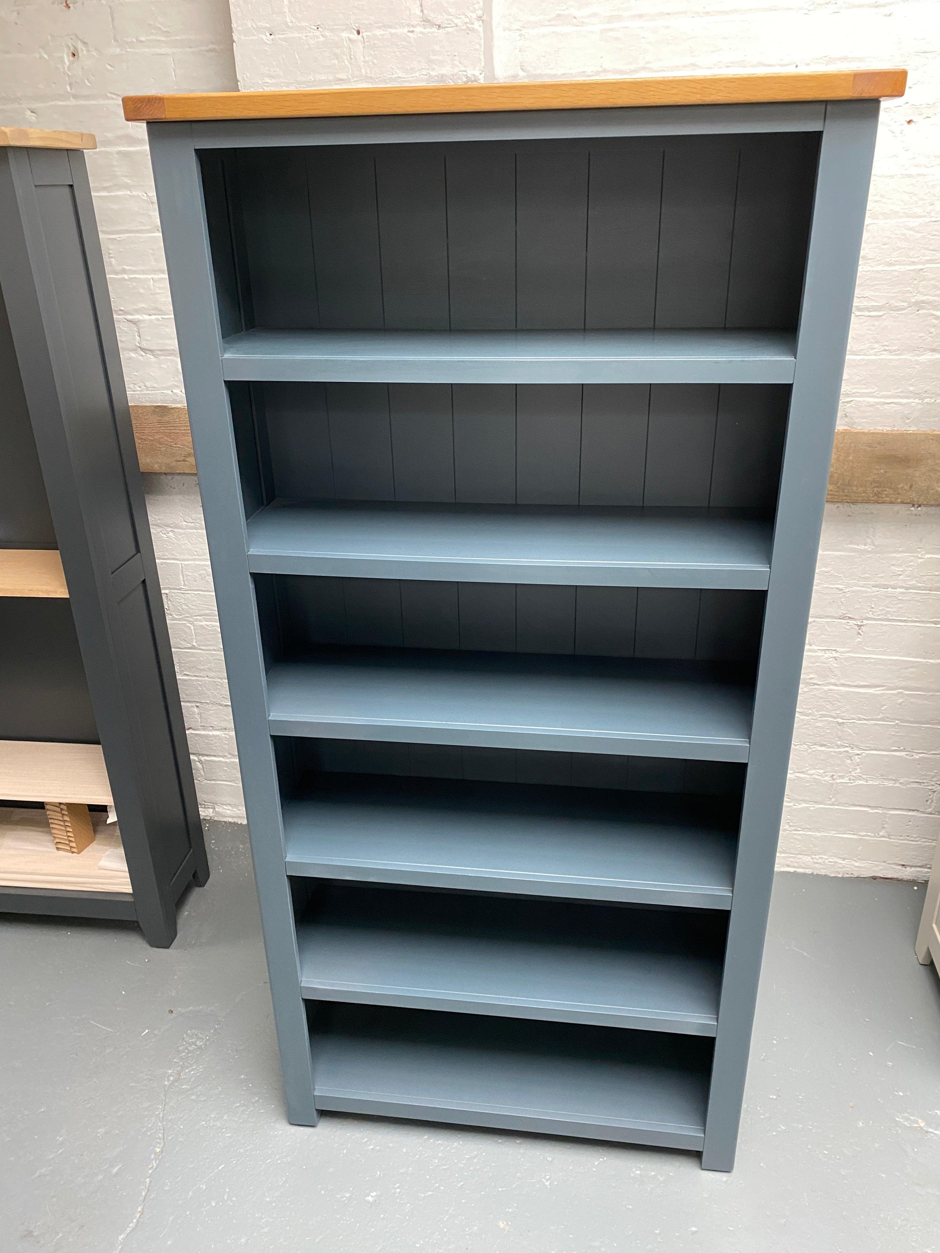Inky Blue Large Bookcase. - furniture delivered 
