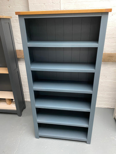 Inky Blue Large Bookcase. - furniture delivered 