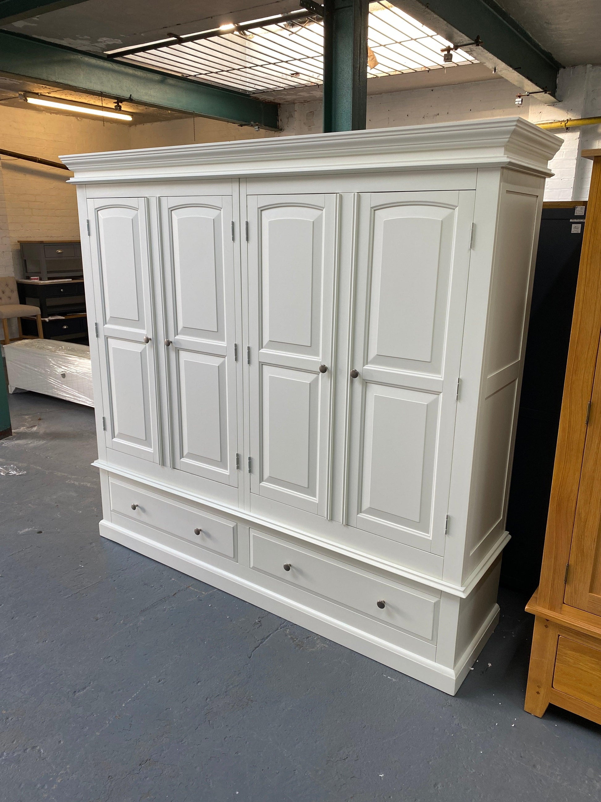 Burford Ivory Quad Wardrobe furniture delivered 