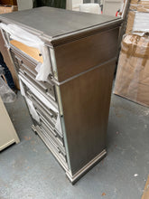 Load image into Gallery viewer, Vida Living Ophelia Silver &amp; Mirrored Tall Chest Quality Furniture Clearance Ltd
