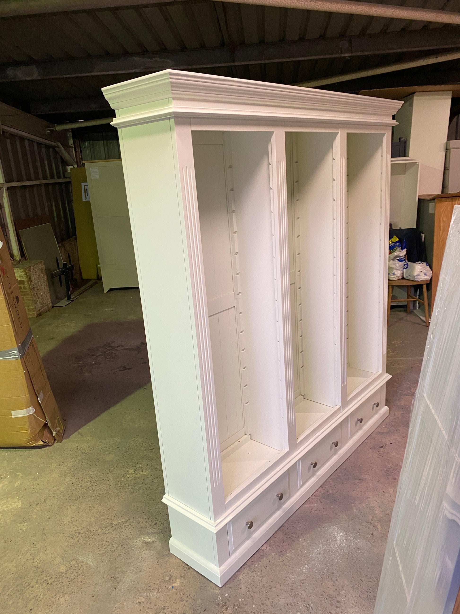 Burford Ivory Grand Bookcase. furniture delivered 