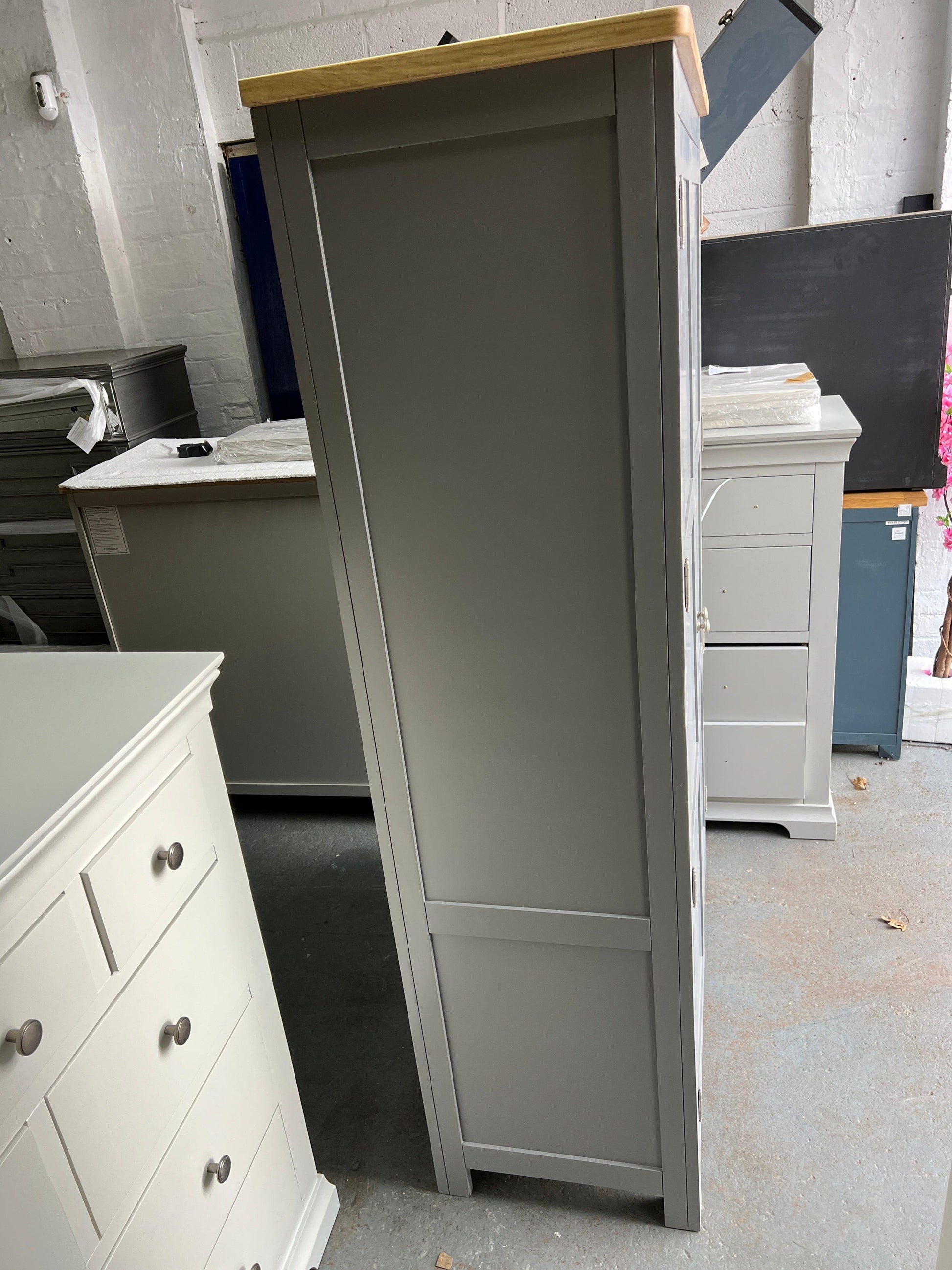 Sussex Storm Grey Double Larder. furniture delivered 