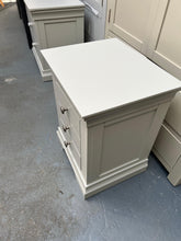 Load image into Gallery viewer, Set of 2 warm white bedside tables furniture delivered 
