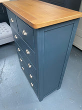 Load image into Gallery viewer, Inky Blue 2 Over 4 Drawer Chest. - furniture delivered 
