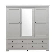 Load image into Gallery viewer, Chantilly Pebble Grey Grand Triple Wardrobe Quality Furniture Clearance Ltd
