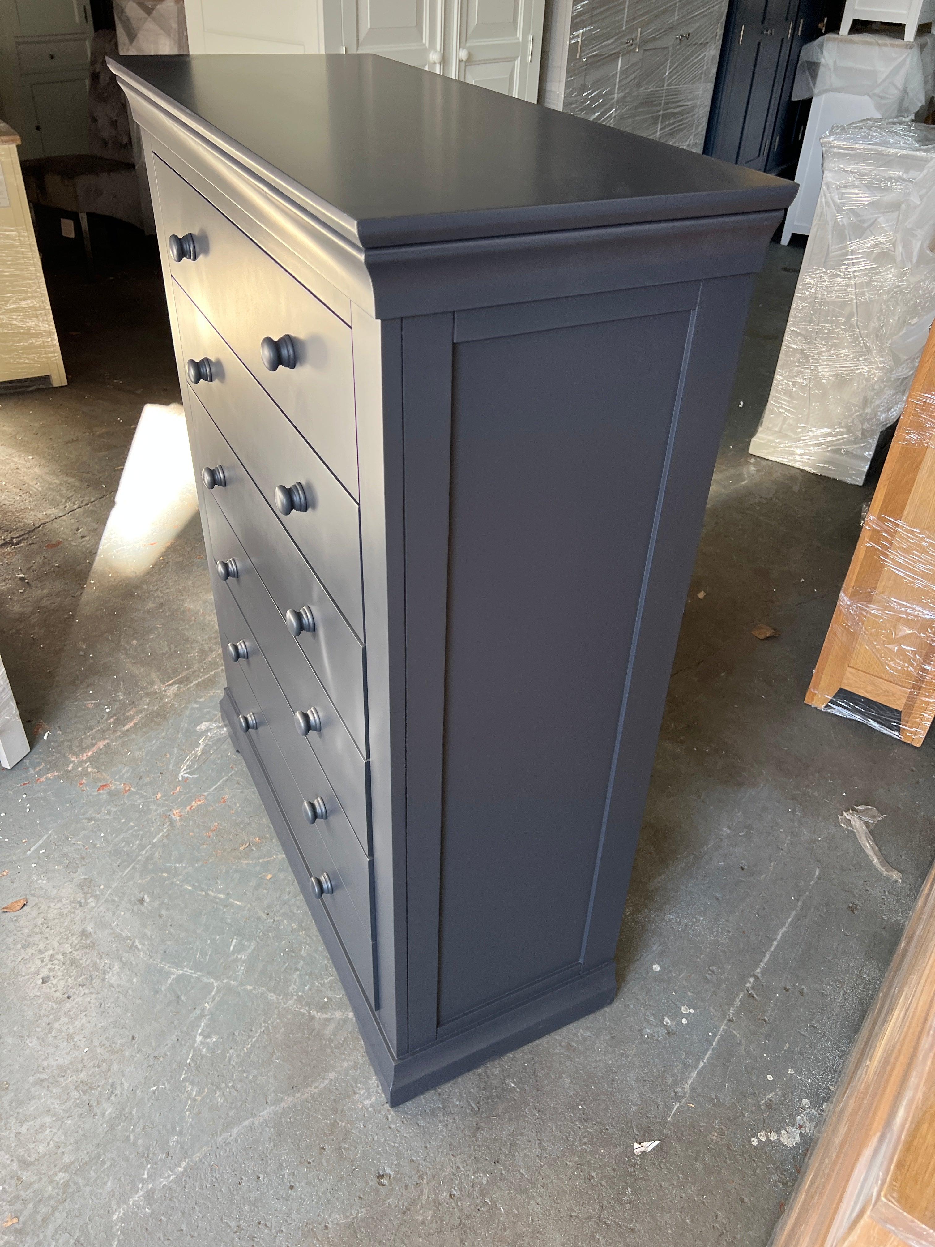 Chantilly Dusky Black Tall 6 Drawer Chest furniture delivered 