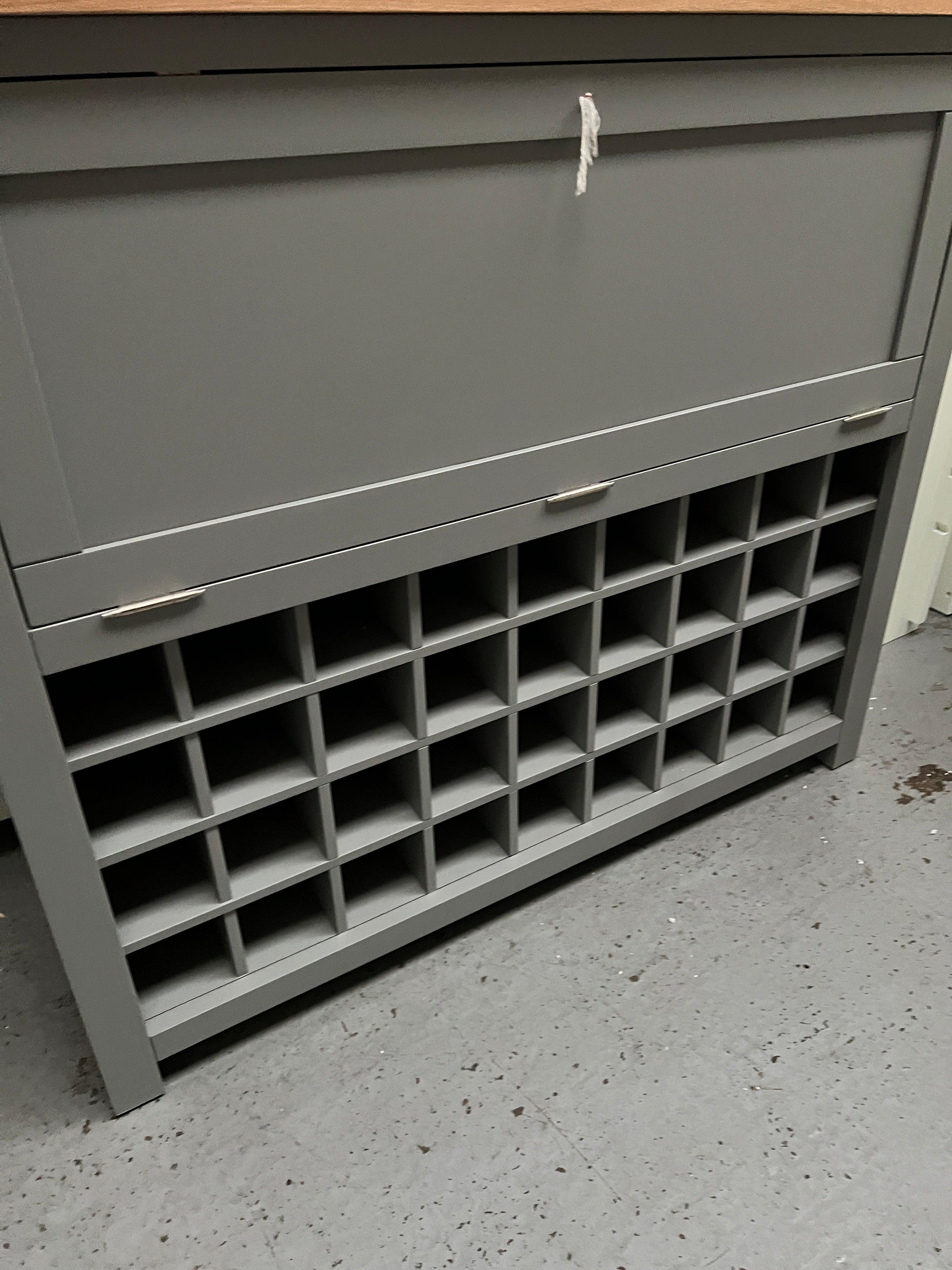 Sussex Storm Grey Drinks Cabinet Quality Furniture Clearance Ltd