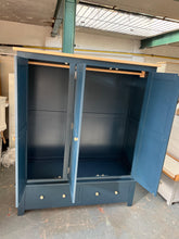 Load image into Gallery viewer, Chester Midnight Blue Triple Wardrobe Quality Furniture Clearance Ltd
