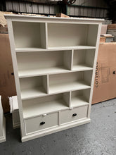 Load image into Gallery viewer, Stow Warm White Large Bookcase with Drawers Quality Furniture Clearance Ltd
