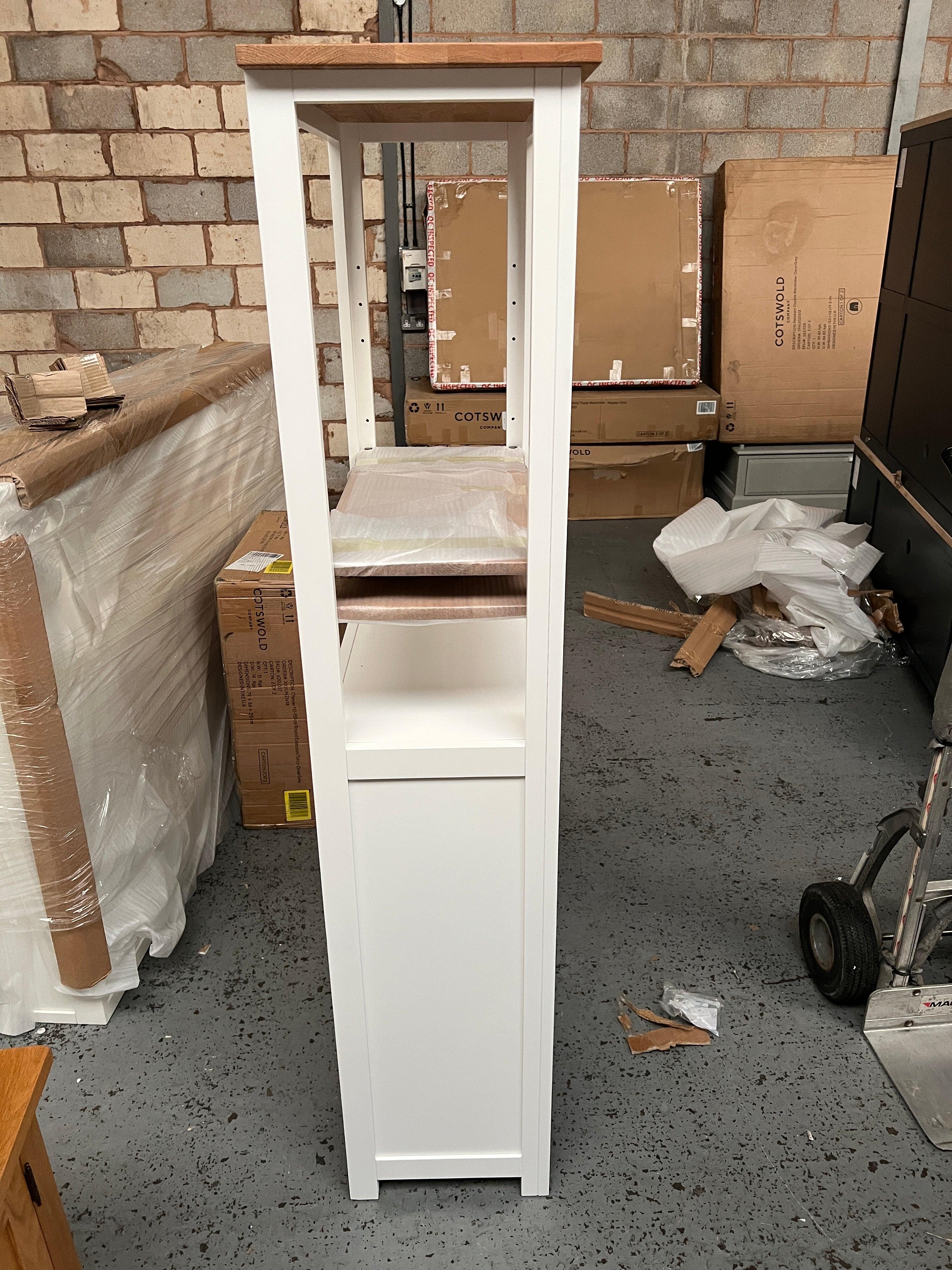 CHATSWORTH PURE WHITE Double Open Tall Boy Quality Furniture Clearance Ltd