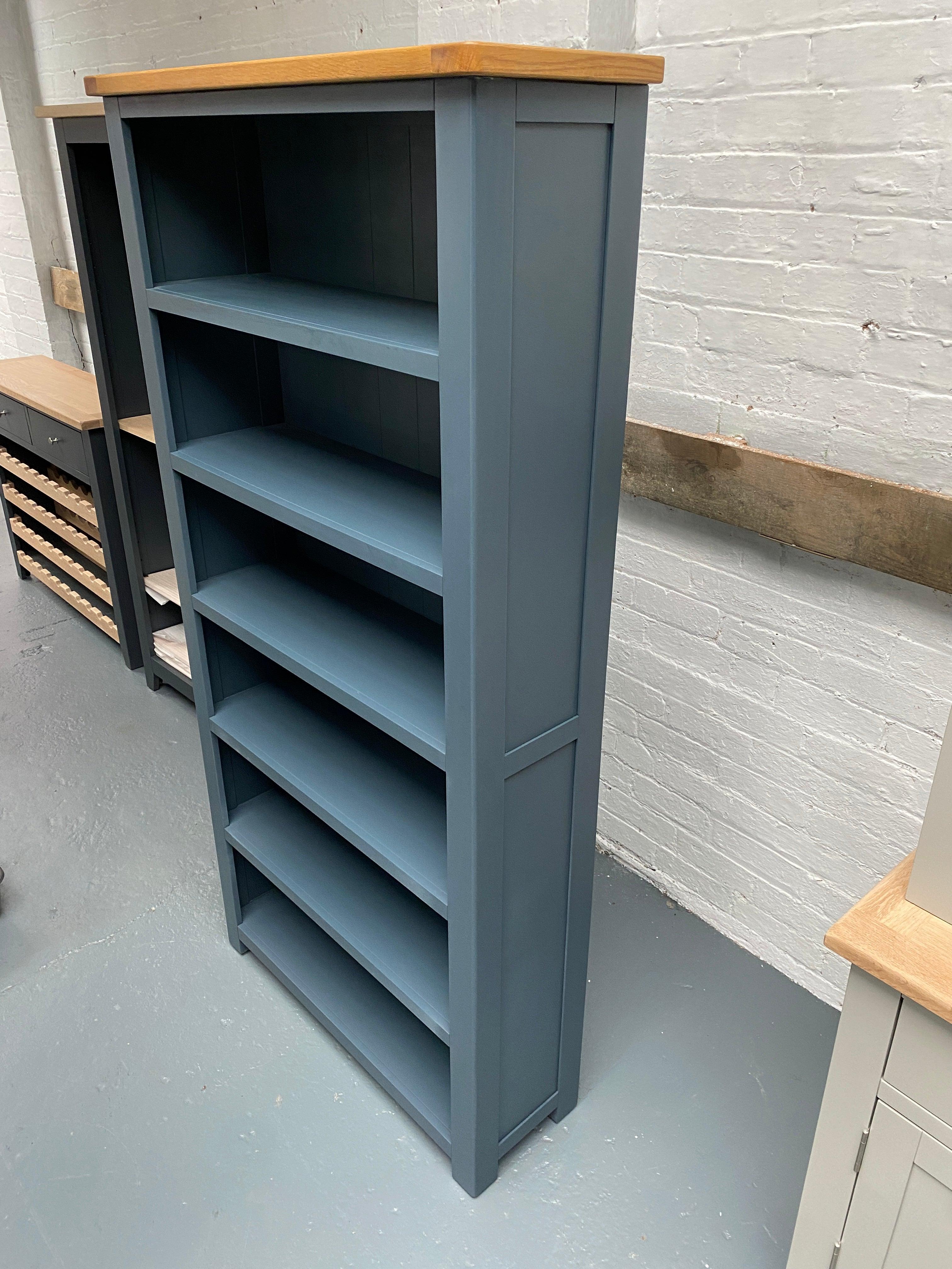 Inky Blue Large Bookcase. - furniture delivered 