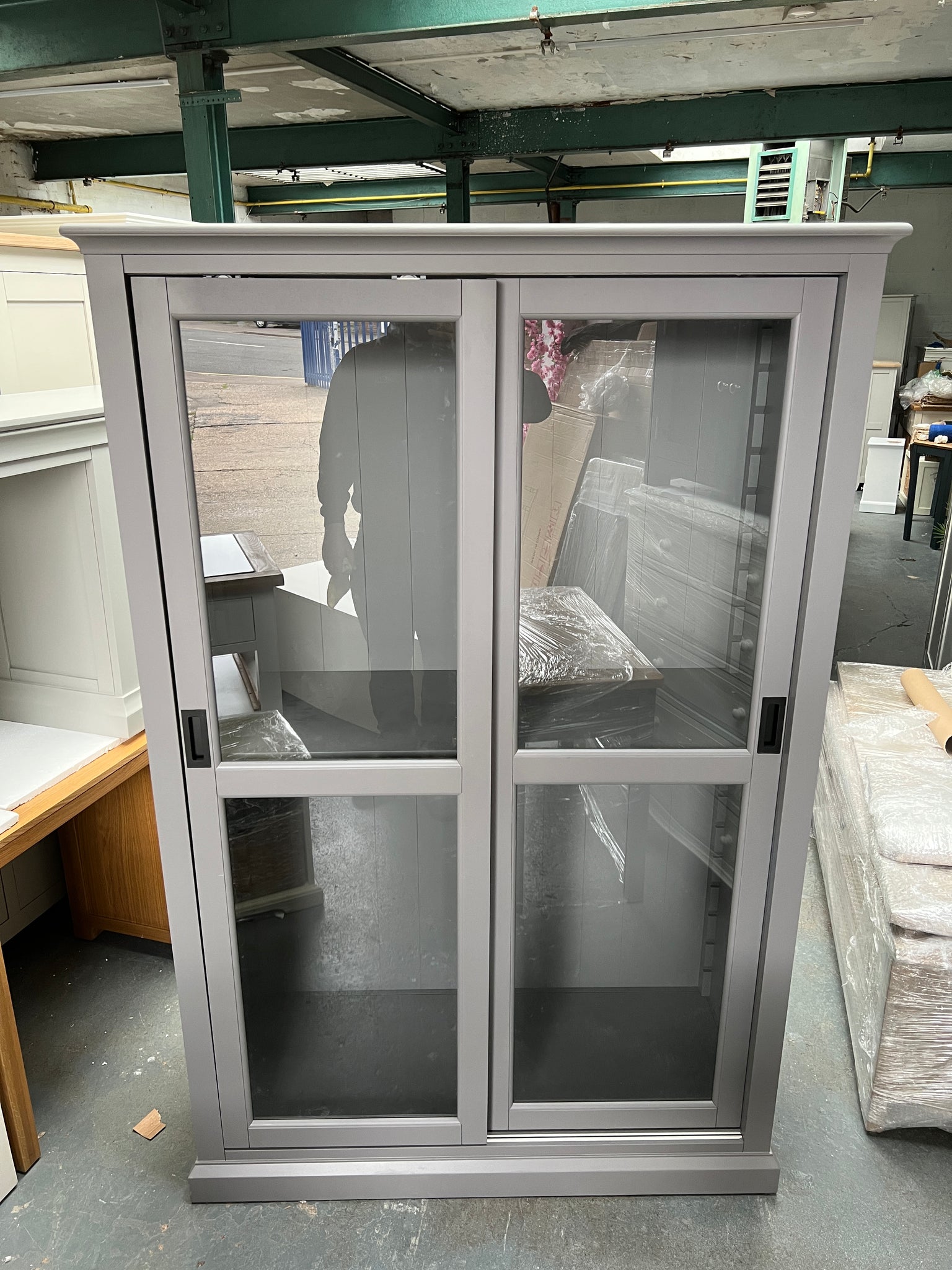 Stow Flint Grey Glazed Display Quality Furniture Clearance Ltd