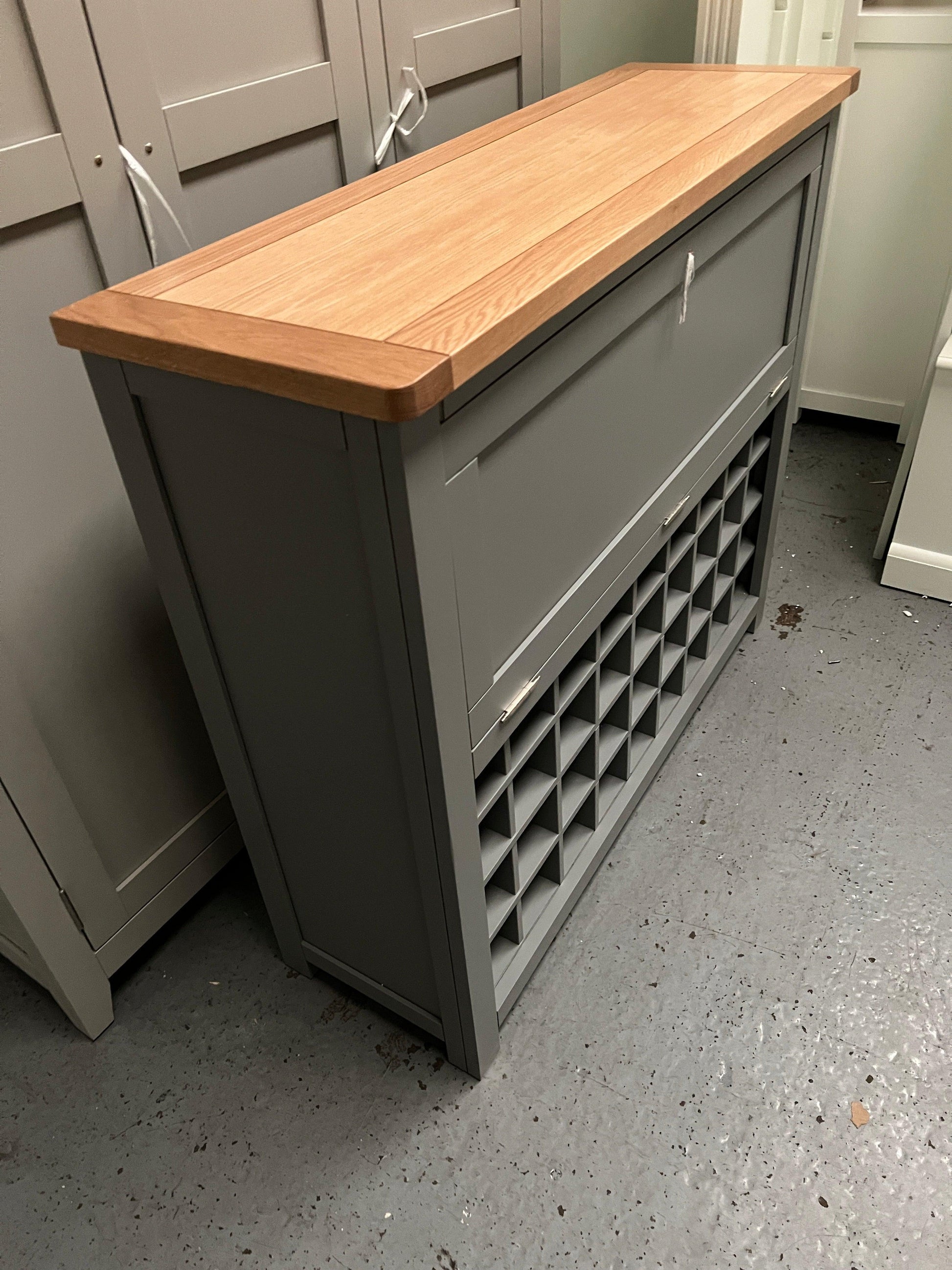 Sussex Storm Grey Drinks Cabinet Quality Furniture Clearance Ltd