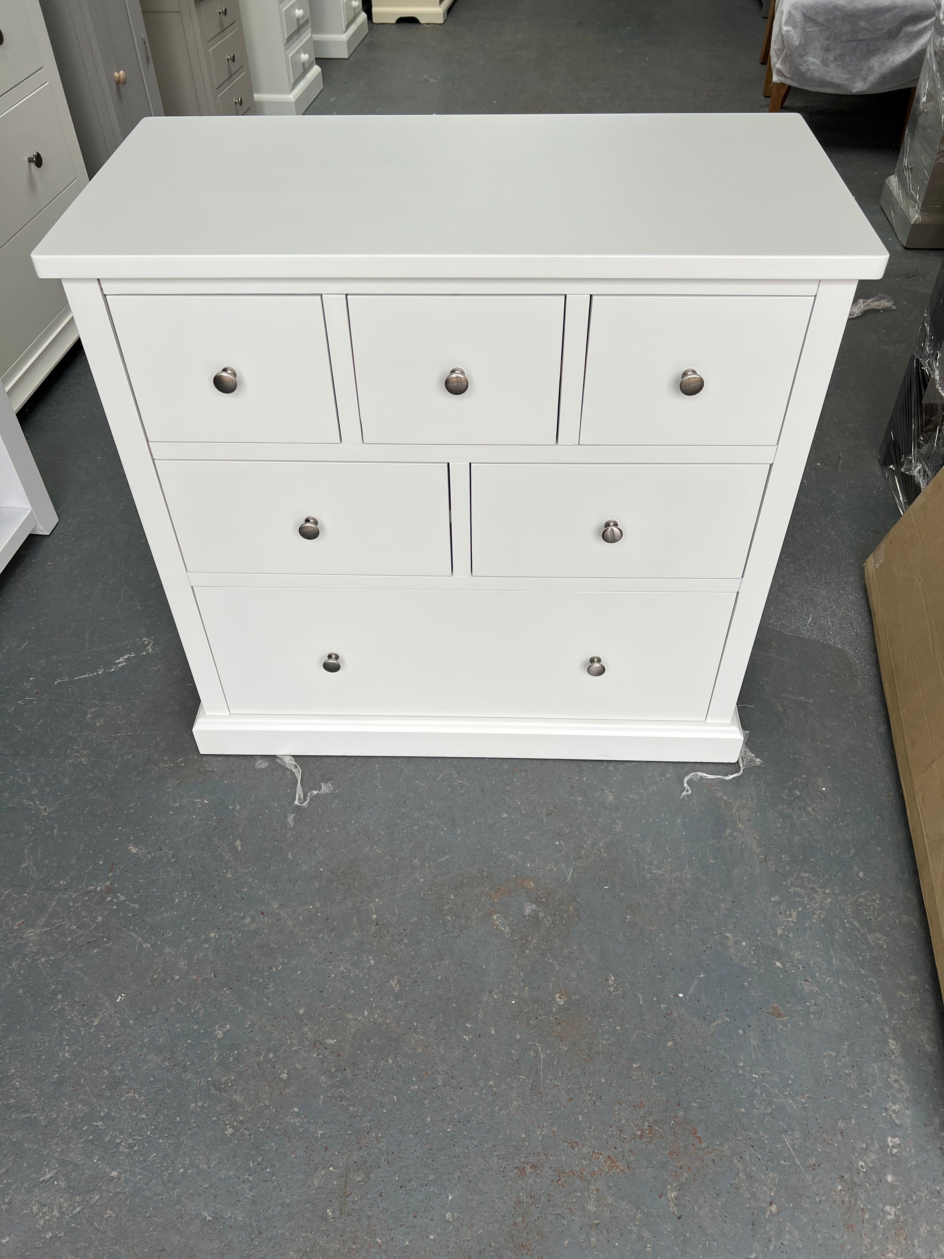 Warm White 6 Drawer Chest furniture delivered 