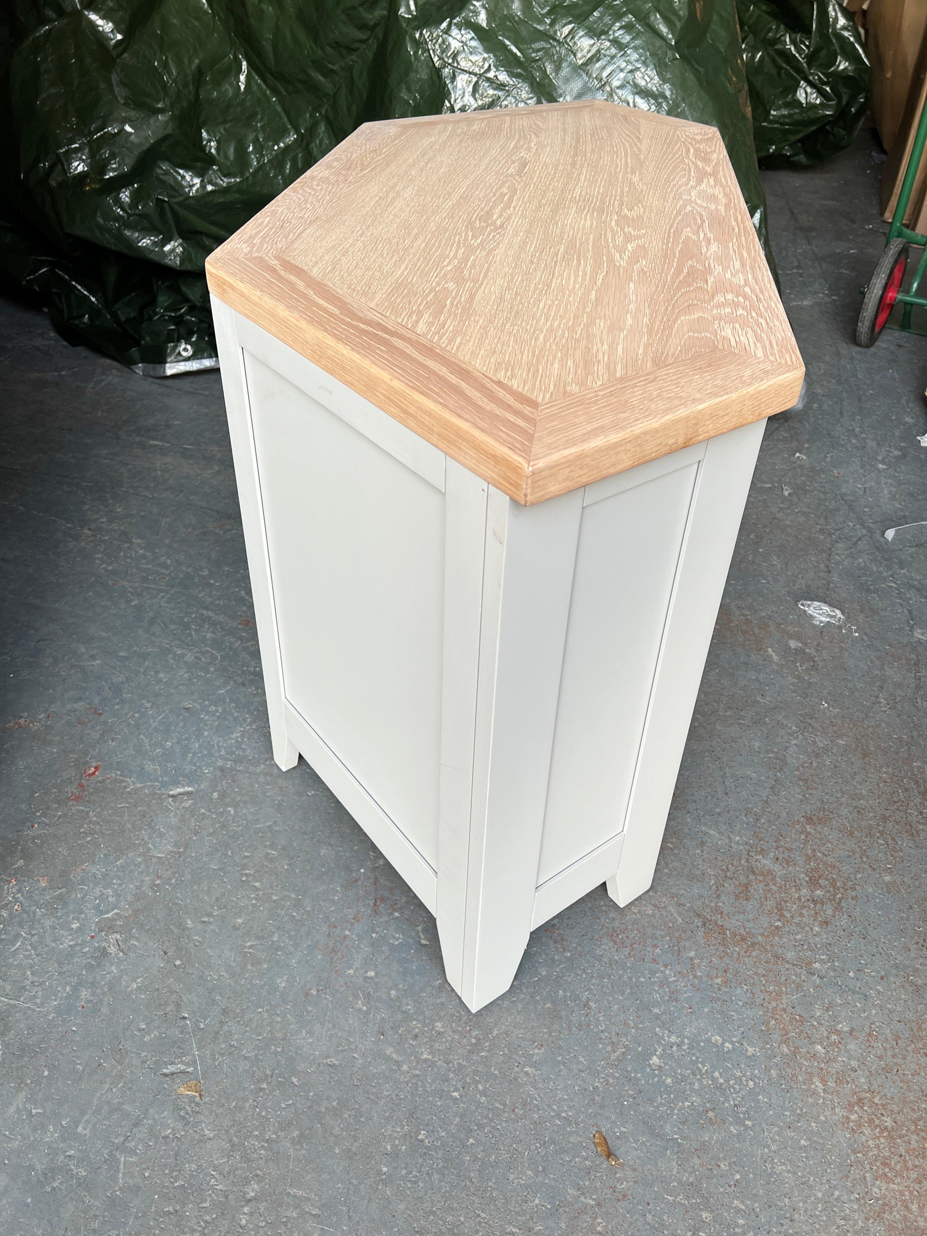 Chester Dove Grey Large Corner TV Stand Quality Furniture Clearance Ltd