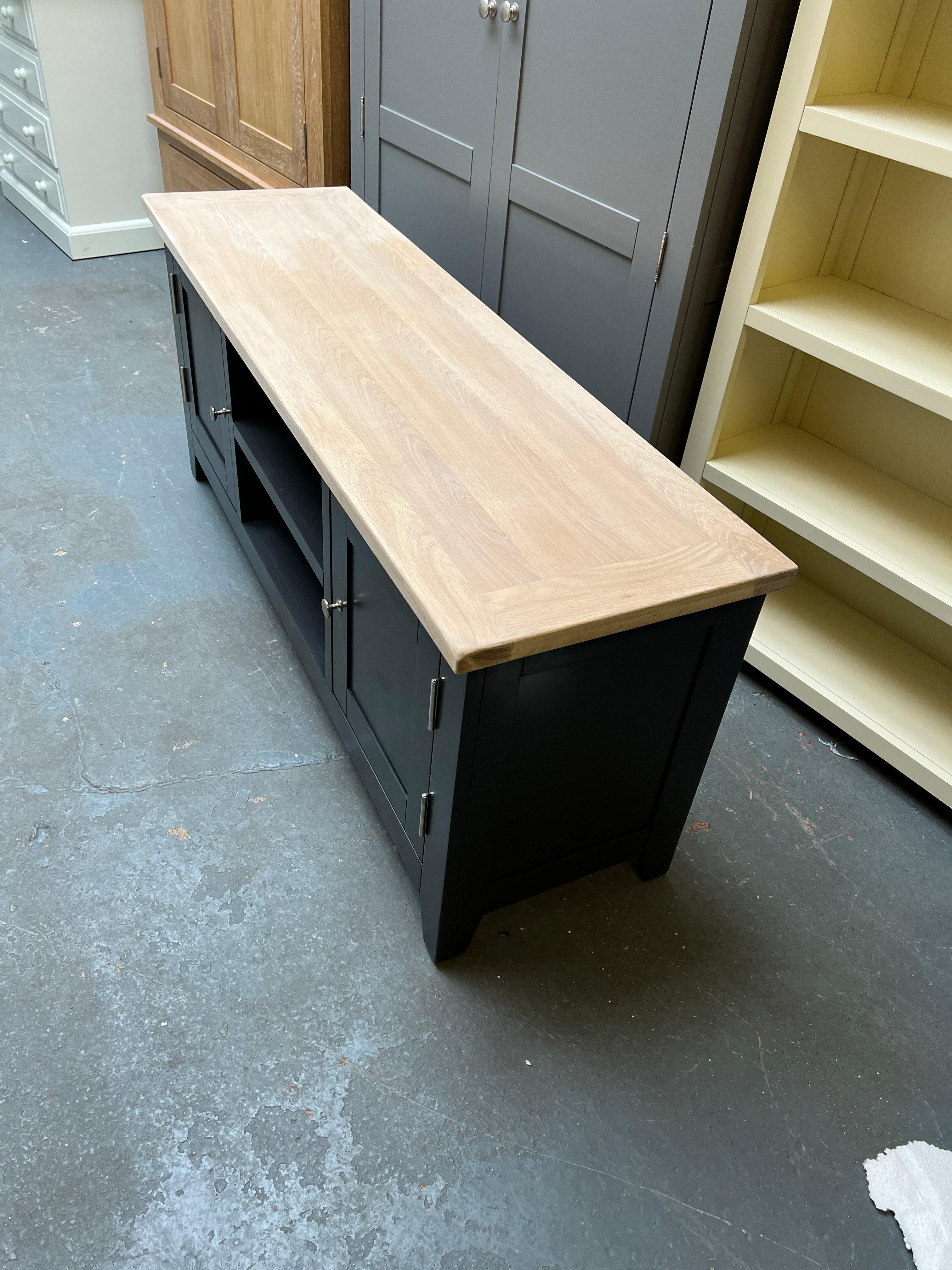 Chester Charcoal Widescreen TV Unit - Up to 65" furniture delivered 