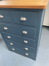 Load image into Gallery viewer, Inky Blue 2 Over 4 Drawer Chest. - furniture delivered 
