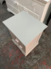 Load image into Gallery viewer, Chantilly Pebble Grey 3 Drawer Bedside Table set of 2 Quality Furniture Clearance Ltd
