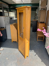 Load image into Gallery viewer, Rustic Oak Corner Display Cabinet furniture delivered 
