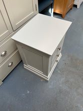 Load image into Gallery viewer, Set of 2 warm white bedside tables furniture delivered 

