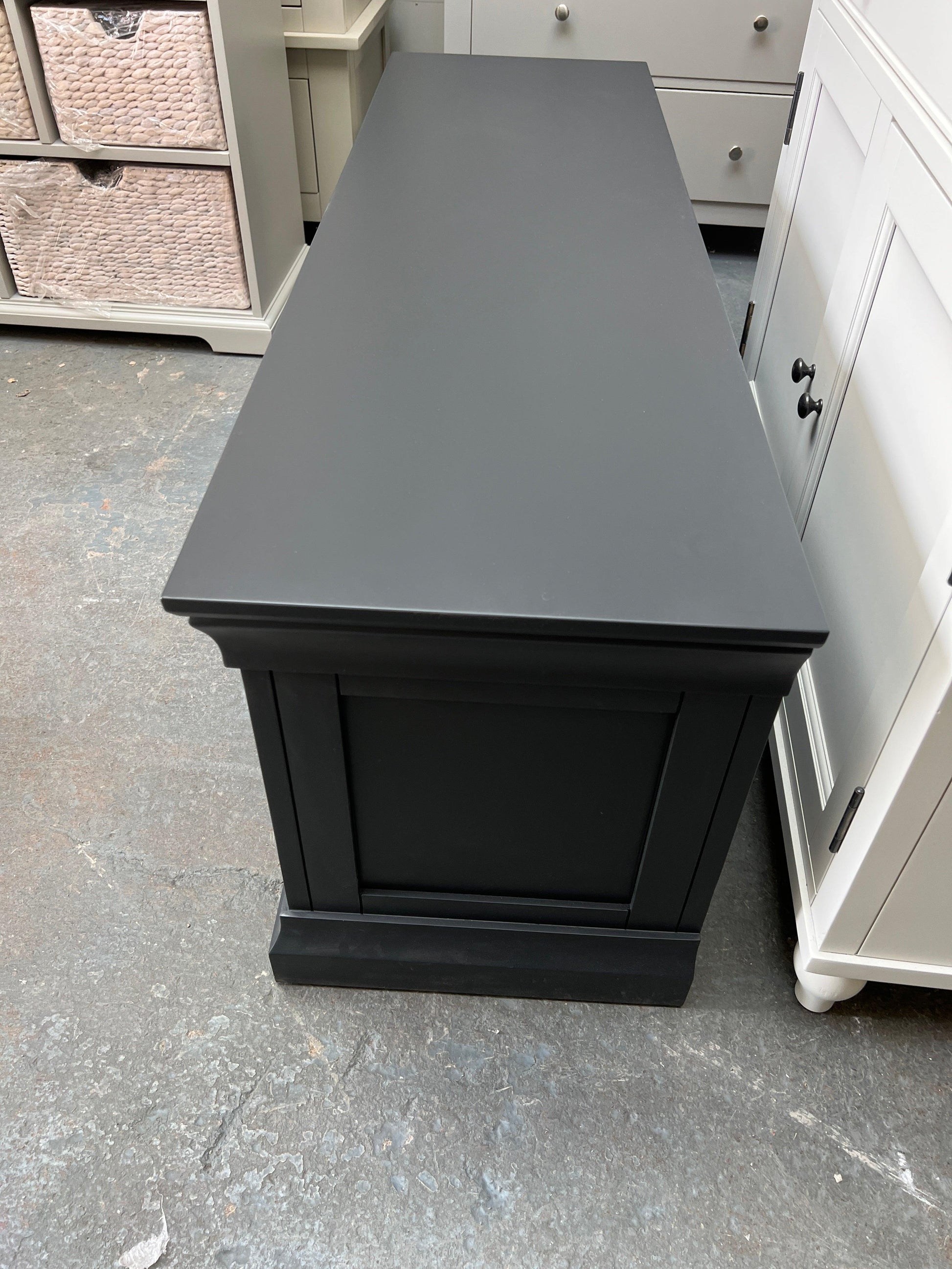 Chantilly Dusky Black Wide Blanket Box furniture delivered 