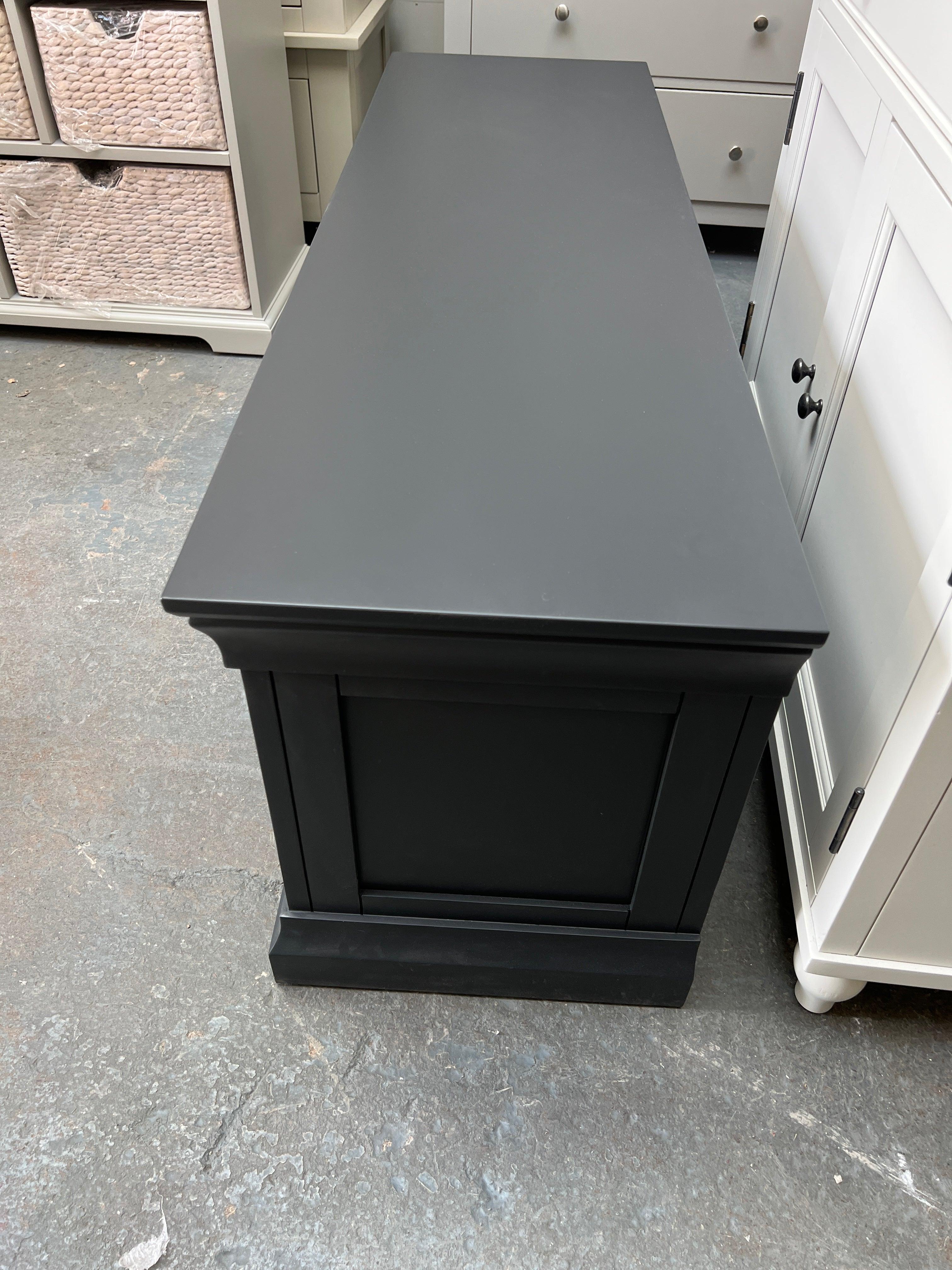Chantilly Dusky Black Wide Blanket Box furniture delivered 