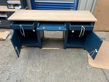 Load image into Gallery viewer, CHESTER MIDNIGHT BLUE Double Pedestal Desk Quality Furniture Clearance Ltd
