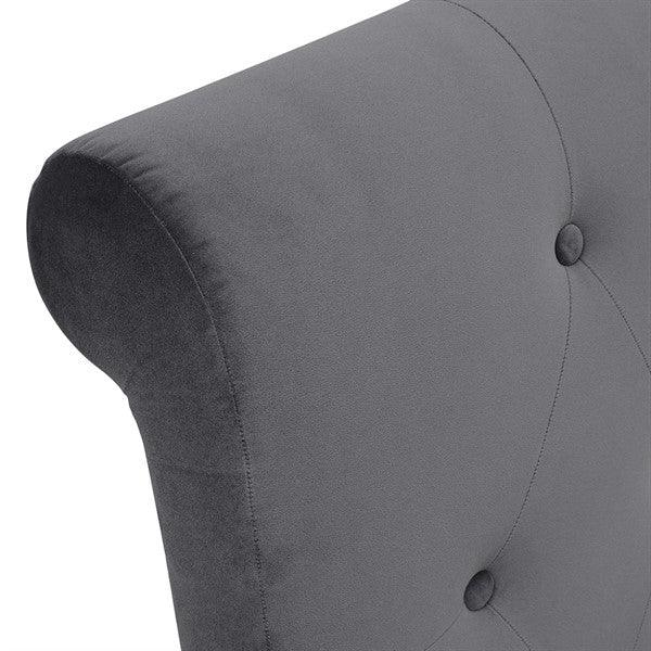 Huxley Iron Velvet Double Upholstered Bed Quality Furniture Clearance Ltd