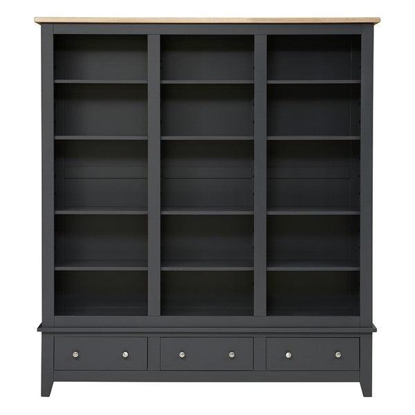 Chester Charcoal Grand Bookcase Quality Furniture Clearance Ltd