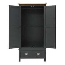 Load image into Gallery viewer, Simply Cotswold Charcoal Double Wardrobe with Drawer Quality Furniture Clearance Ltd
