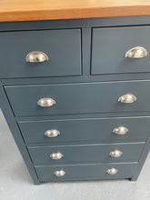 Load image into Gallery viewer, Inky Blue 2 Over 4 Drawer Chest. - furniture delivered 
