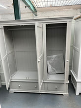 Load image into Gallery viewer, Chantilly Pebble Grey Triple Wardrobe furniture delivered 
