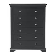 Chantilly Dusky Black Tall 6 Drawer Chest furniture delivered