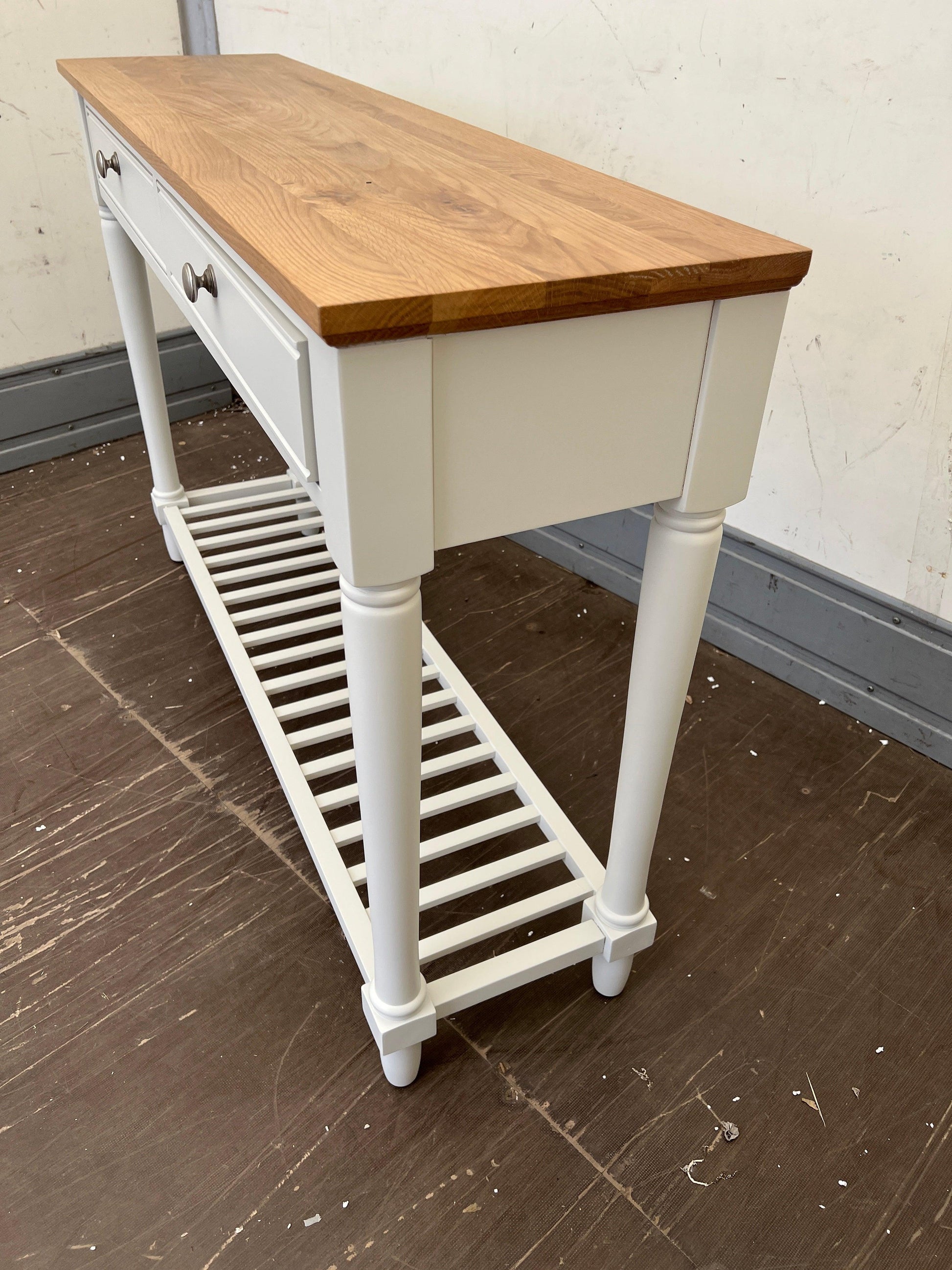 Elkstone Pale Grey Console Table furniture delivered 