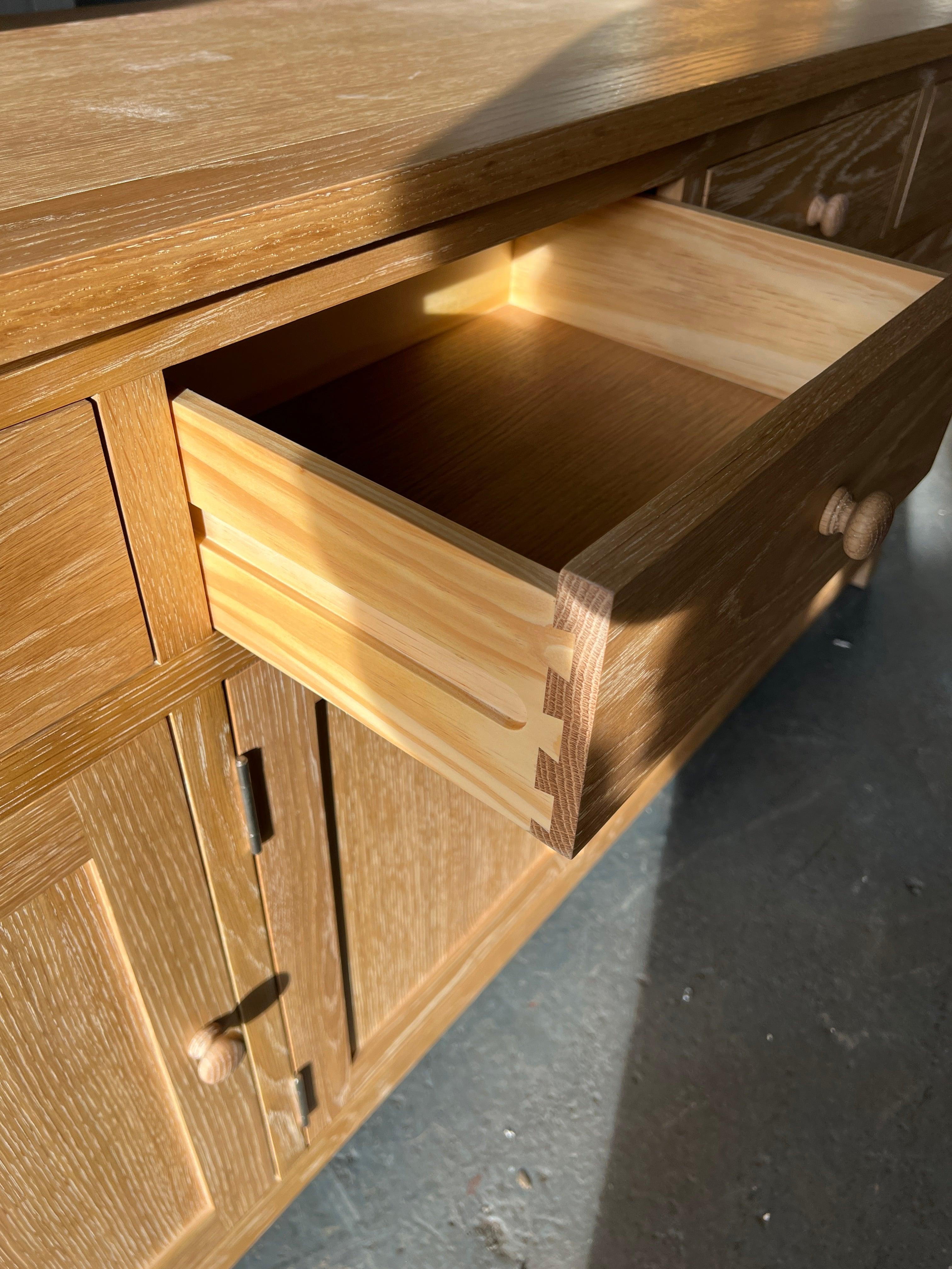 Inglesham Whitewash Oak Extra Large Sideboard Quality Furniture Clearance Ltd