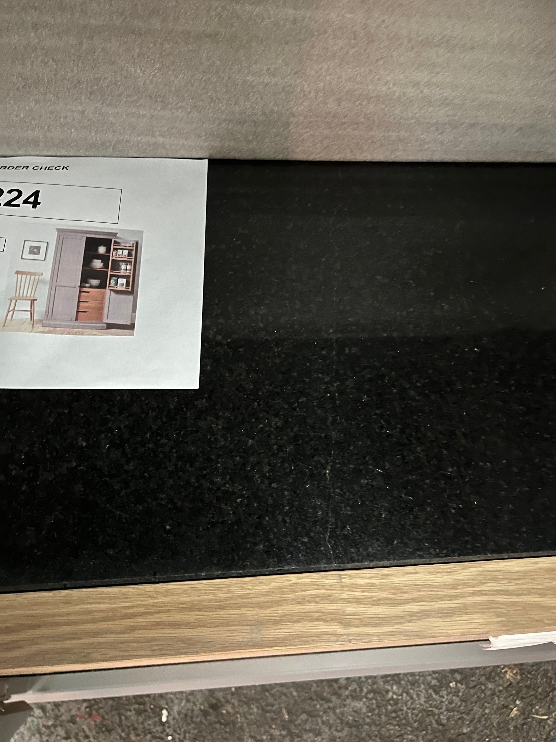 Kingscote Flint Grey Double Larder Quality Furniture Clearance Ltd