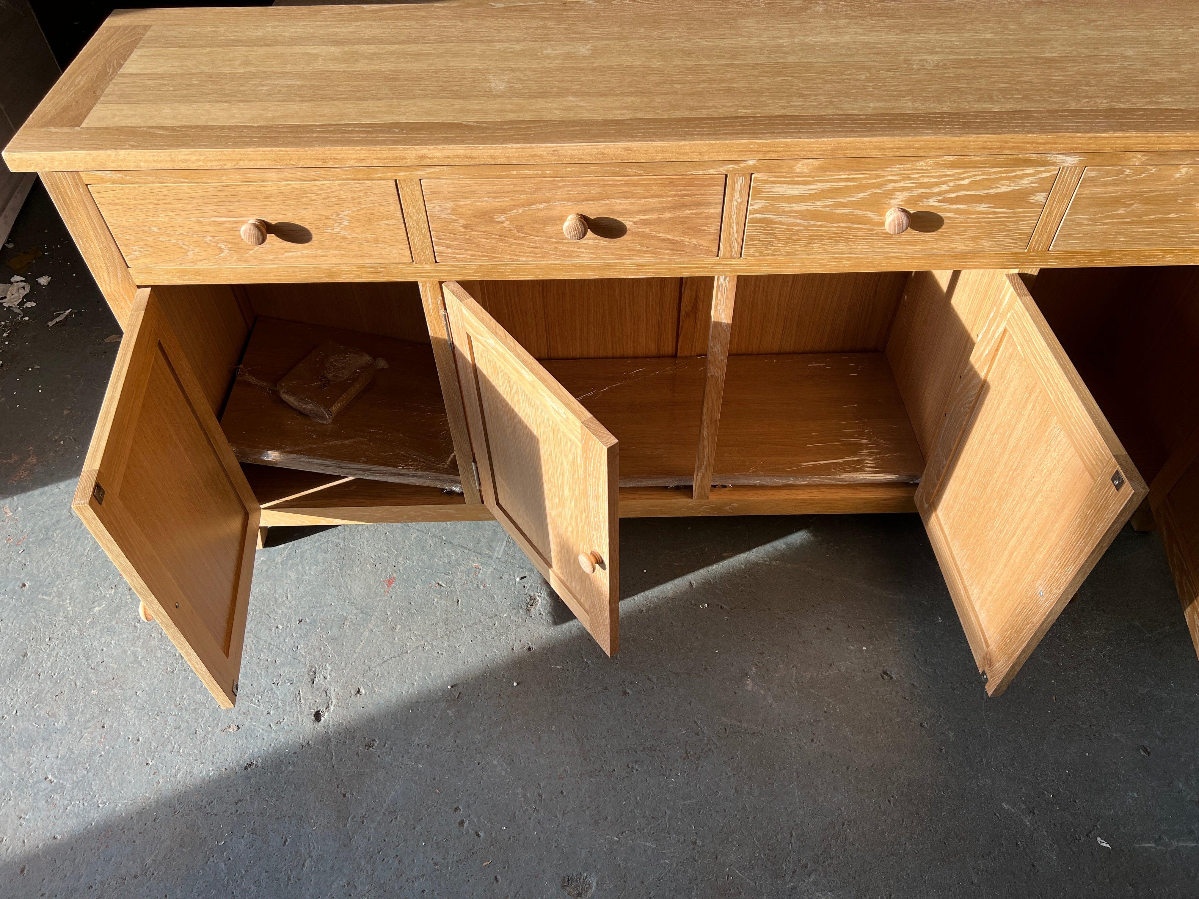 Inglesham Whitewash Oak Extra Large Sideboard Quality Furniture Clearance Ltd