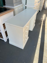 Load image into Gallery viewer, Ivory Double Pedestal Dressing Table/desk. furniture delivered 
