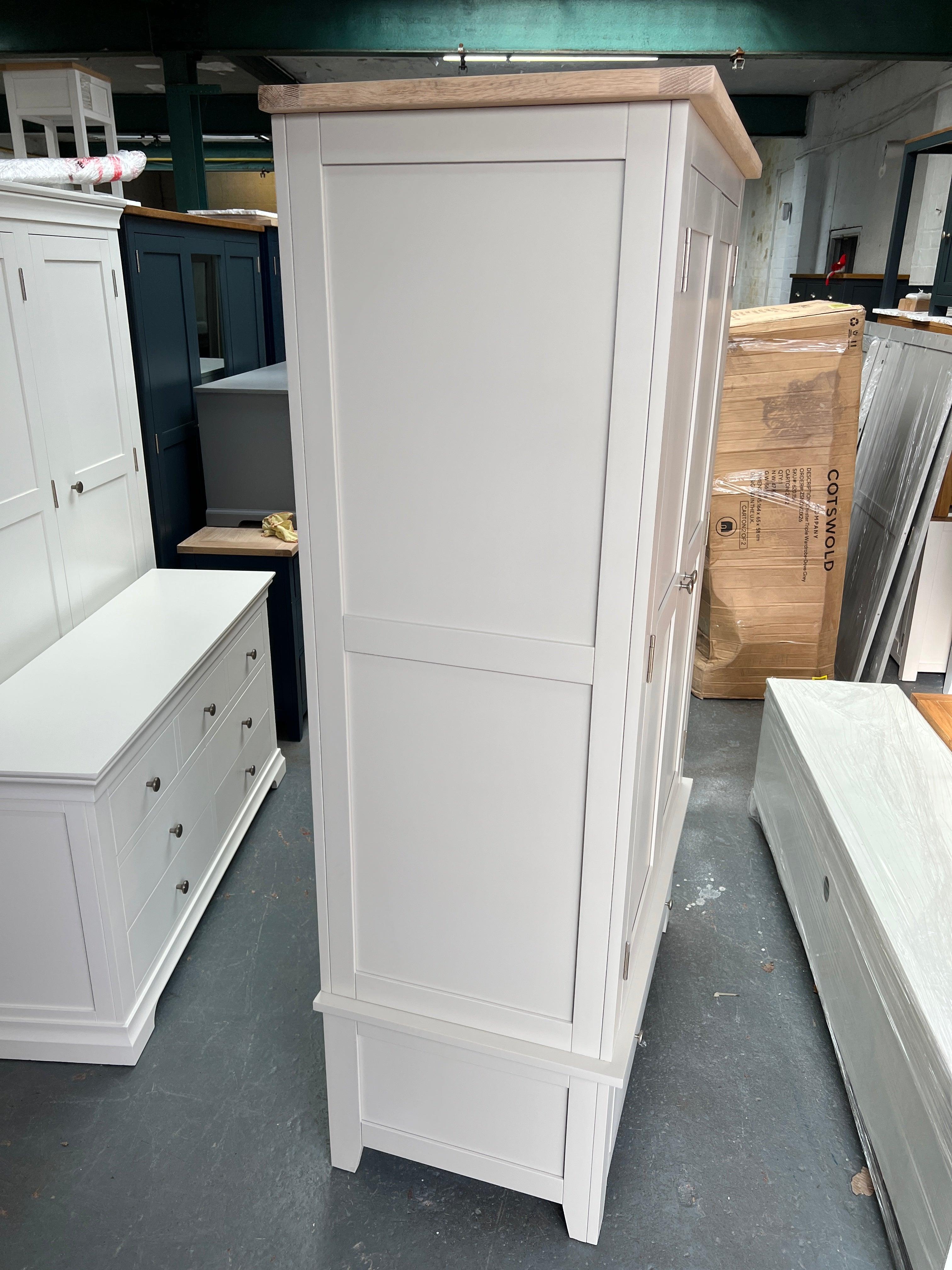 Chester Stone Double Wardrobe Quality Furniture Clearance Ltd